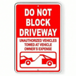 CIFbuy Weatherproof Towing Enforcement Sign for Commercial and Industrial Areas (TikTok, temu pick-up service)