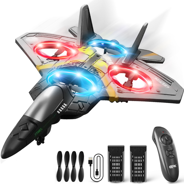 V17 Remote Control Plane 2.4Ghz Foam RC Airplanes Helicopter Quadcopter,Spinning Drone with Cool Light,Gifts for Kids Adults.Logistics is randomly sent by GOFO/UPS/USPS/FEDEX/Amazon Logistics.