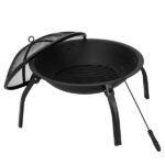 22" Four - legged Folding Iron Brazier Wood Burning Fire Pit Decoration for Backyard Poolside - Image 22