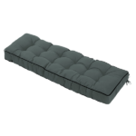 Outdoor Bench Cushion, 63 × 20 × 4 Inch, Tufted Waterproof Swing Cushion with Ties, for Patio Bench or Window Seat