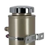 Racing Power Steering Reservoir Universal Performance Silver Aluminum Tank Kit