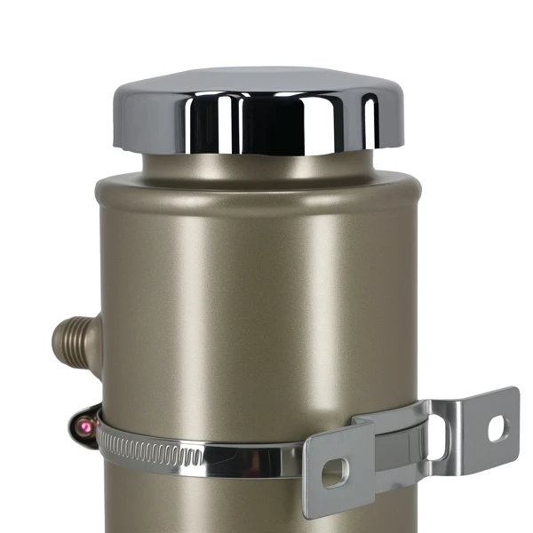 Racing Power Steering Reservoir Universal Performance Silver Aluminum Tank Kit