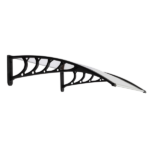 Same Code 87203302 HT-100 x 80 Household Application Door & Window Rain Cover Eaves Canopy White & Black Bracket - Image 2