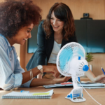 3-in-1 Clip On Fan, Quiet Small Desk Fan with 2 Speeds & Auto Oscillation, Clamp Fan for Office Bedroom Stroller, Safe for Baby - Image 10