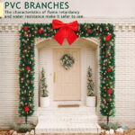 Christmas Artificial Tree Archway Decoration, Realistic PVC Holiday Tree Arch Frame for Outdoor Indoor Room Festival Party Wedding Garden, Flat Top - Image 4
