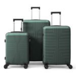 PP Trolley Case 20in 24in 28in 3PCS Suitcase Set Dark Green - Image 12