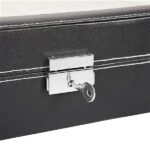 24 Compartments Top-level Opening Style Leather Watch Collection Box Black - Image 2