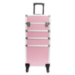 4 in 1 Aluminum Cosmetic Makeup Case Tattoo Box Pink - Image 15