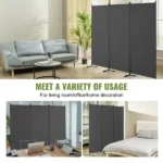 3 Panel Room Dividers, Foldable 89*72 Inch Privacy Panels, Cloth Sectional Dividers for Workspace, Bedroom, Meal Space, Study Room (Shipment from Walmart) - Image 4