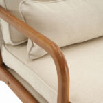 Same Code 44651052 Oak Armrest Oak Upholstered Single Lounge Chair Indoor Lounge Chair Off-White - Image 10