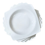 9.25 Inch Square Pasta Bowls Set of 6, 17oz White Porcelain Soup Plates, Microwave & Dishwasher Safe Deep Dinner Bowls for Salad, Pasta, Soup, Oven & Freezer Safe, Stackable Serving Bowls - Image 7