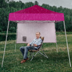 6x6ft Pop Up Canopy Tent, Outdoor Tent Canopy Foldable Portable Canopies for Camping, Patio, Easy Up Gazebo Canopy with Carry Bag Slant Legs pink - Image 18