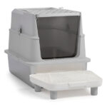 Stainless Steel Cat Litter Box, Covered Extra Large Cat Litter Box Enclosure, Metal Kitty Litter Boxes with Lid, Litter Scoop, and Filter Pedal, Anti-Leakage, Non-Stick, Easy to Clean - Image 4