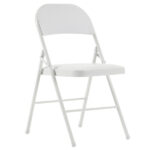 Old Code 33292149 4pcs Elegant Foldable Iron & PVC Chairs for Convention & Exhibition White - Image 9