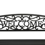 50" Outdoor Welcome Backrest Cast Iron Bench - Image 5