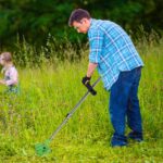 Cordless Grass Trimmer, 200W 1200mAh Battery, 3 Blade Types, Adjustable Length & Angle, Lightweight Weed Cutter for Yard/Garden with Wear rechargeable battery goggles and gloves - Image 7