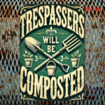 CIFbuy 1pc Vintage Rustic 2D Flat Iron Wall Sign 8x12 Inch Trespassers Will Be Composted Garden Decor, Green Plants Tools Pattern Farmh TikTok, TikTok, Composted Garden Decor Self-pickup Logiopics