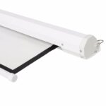 92" 16:9 80" x 45" Viewing Area Motorized Projector Screen with Remote Control Matte White - Image 7