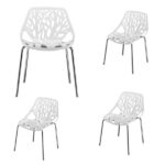 4pcs Bird's Nest Style Lounge Chair White - Image 10