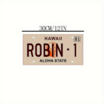 CIFbuy Ferrari 308 GTS Magnum P.I. TV Show ROBIN 1 Metal License Plate Collectible Decorative Sign(TikTok, temu pick-up service) - Image 3