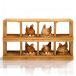Nesting Boxes for Chickens, Wooden Chicken Nesting Box, Laying Eggs Nest Box for Chickens Hens Ducks, Yellow, 8 Compartments - Image 11