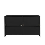 6 Drawer Double Dresser for Bedroom, Wide Storage Cabinet for Living Room Home Entryway, Black - Image 4
