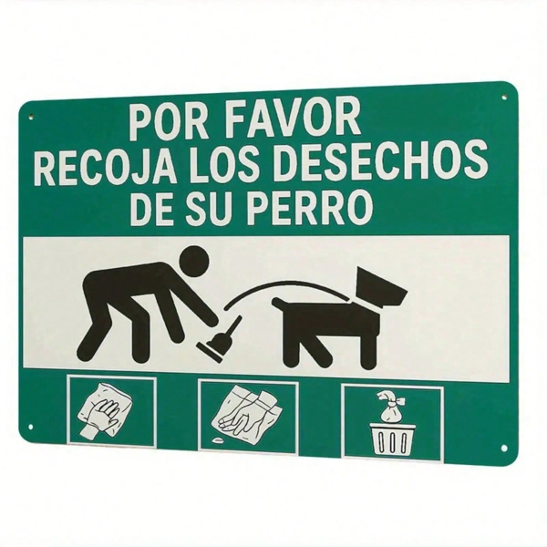 b92ecb88-f47f-48cb-8809-f410f372022e.png CIFbuy Funny Spanish Pet Waste Reminder Sign, Rustic Retro "Please Clean Up Dog Poop" "Please Clean Up Dog Poop" Metal Wall Plaque, Plaque, Durable Iron Decor For Home Ba RusticikTok, RusticikTok, t Self-pickup Logiopics - Image 1