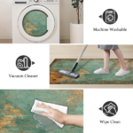 Three-piece kitchen rug set, non-slip and washable, abstract pattern kitchen hallway rug, soft and comfortable, suitable for sinks, floors, entrances, hallways and bathrooms. - Image 6