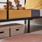 Same Code 12883671 Iron Bed Bunk Bed with Ladder for Kids Twin Size Black - Image 57