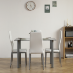 Same Code 24778886 110cm Dining Table Tempered Glass Dining Table - Image 21