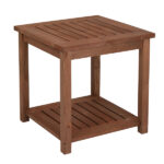 Square Wood Side Table Carbonized Color - Image 16