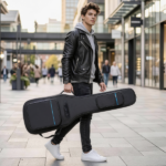 600D Oxford Cloth Electric Bass Guitar Bag Black With Blue Line - Image 10