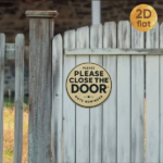 CIFbuy 1pc Metal Iron Sign 7.87x7.87 Inch Please Close the Door, "the Door, 2D" Printed, Decor with Bold Black Text & Yellow Background TikTok, TikTok, temuemu Self-pickup Logiics - Image 5