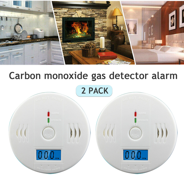 2 Pack LCD Display CO Carbon Monoxide Gas Detector Device Home Safety Alarm Detector (US Logistics only For USPS.TK/TMEU only For self-pickup) Platform policies vary; relevant qualifications are attached via link, please do not list products without required qualifications