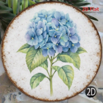 CIFbuy 1pc Vintage Blue Hydrangea Round Sign 8x8in, "" Round Sign 8x8in, 8x8in, 2D Flat Decorative Plaque For Kitchen Garden TikTok, TikTok, temu emu Self-pickup Logirdics - Image 7