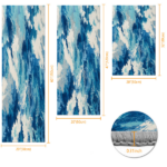 Three-piece kitchen rug set, non-slip and washable, abstract pattern kitchen hallway rug, soft and comfortable, suitable for sinks, floors, entrances, hallways and bathrooms. - Image 3