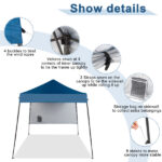 1.8*1.8m Beveled Oxford Cloth Black Plastic Sprayed Iron Pipe With One Side Cloth Backpack Storage Bag Folding Shed Sky Blue - Image 13