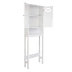 Double Door Fork Toilet Cabinet White - Image 4