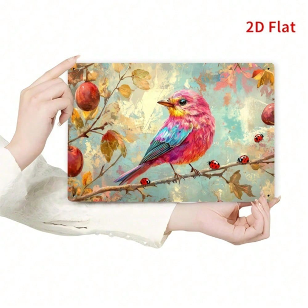 CIFbuy Vintage Bird & Ladybug Metal Sign, 11.81x7.87 Inch Rustic Farmhouse Wall Art, 2D Flat Iron Garden Decor For Indoor Outdoor Home TikTok, TikTok, Art Self-pickup Logiopics