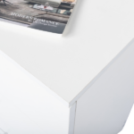 3-Drawer Tall Cabinet Particleboard Bedside Table with Textured Melamine Finish White - Image 17