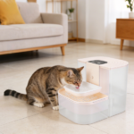 Smart Automatic Pet Water Dispenser, Automatic Pet Water Dispenser with Dual Tank,Dual Tank Filtration 4.5L Cordless Water Fountain with Remote Control for Pets - Image 14