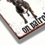CIFbuy Vintage Metal Sign "Beware Staffie On Patrol" 8x12 Inch Rustic Farmhouse Wall Decor Humorous Warning Plaque Durable Tin Plaque F TikTok, TikTok, ue F Self-pickup Logiopics - Image 6