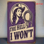 CIFbuy Vintage Cowboy Tin Sign 8x12 Inch Retro Western Metal Wall Art I Won't Quote Funny Farmhouse Hanging Decor Rustic Home Ornament TikTok, TikTok, Self-pickup Logiopics - Image 2