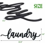 CIFbuy Metal Baked Paint Laundry Sign Wall Art Modern Laundry Room Decor (TikTok, temu pickup) - Image 3