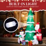 7.5FT Lighted Christmas Inflatable Decoration, Inflatable Christmas Tree with Santa and Snowman, Funny Blow Up Yard Decorations with Built-in LED Lights for Holiday Party Front Yard Lawn Garden Decor - Image 4