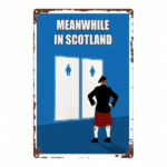 CIFbuy 1pc Scottish Style Humorous Bathroom Door Metal Sign, 8x12 Inch Decorative Iron Plaque, Funny Indoor Wall Art, Durable Room Acce TikTok, TikTok, Self-pickup Logiopics - Image 6