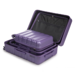 3 in 1 20"/24"/28" 3 pcs/set in ABS Spinner Wheel Luggage, Carry on Suitcase, Matching Color, Combination Lock (Purple) - Image 4