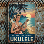 CIFbuy Vintage Hawaiian Ukulele Girl Metal Sign 8x12 Inch, Antique Farmhouse Tin Poster For Home Kitchen Cafe Bar Garage Decor, Classic TikTok, TikTok, e Self-pickup Logiopics - Image 3