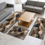 Three-piece kitchen rug set, non-slip and washable, abstract pattern kitchen hallway rug, soft and comfortable, suitable for sinks, floors, entrances, hallways and bathrooms. - Image 11