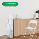 6pcs Injection Molding Classic Garden Plastic Folding Chair White - Image 22
